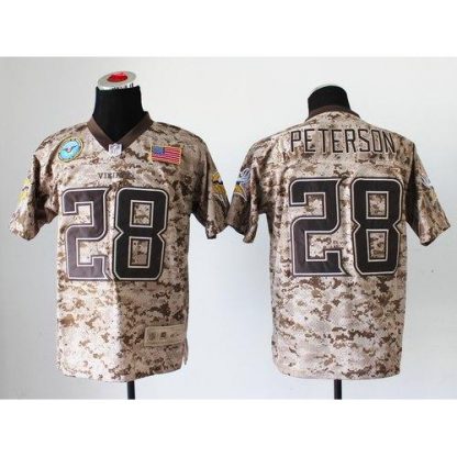 Nike Minnesota Vikings #28 Adrian Peterson Camo Men's Stitched NFL New Elite USMC Jersey