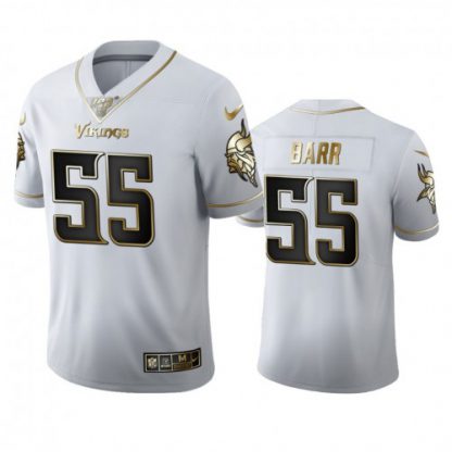 Minnesota Minnesota Vikings #55 Anthony Barr Men's Nike White Golden Edition Vapor Limited NFL 100 Jersey