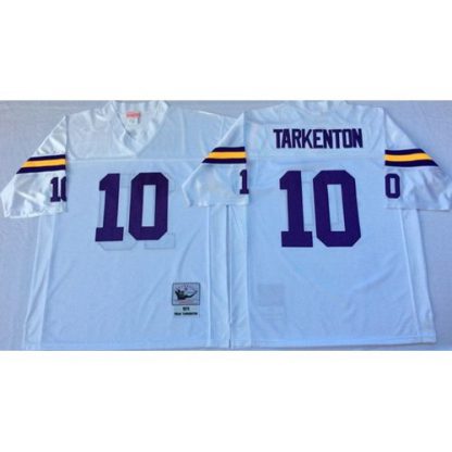 Mitchell And Ness Minnesota Vikings #10 Fran Tarkenton White Throwback Stitched NFL Jersey