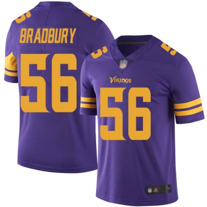 Nike Minnesota Vikings #56 Garrett Bradbury Purple Men's Stitched NFL Limited Rush Jersey
