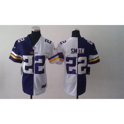 Nike Minnesota Vikings #22 Harrison Smith Purple/White Women's Stitched NFL Elite Split Jersey