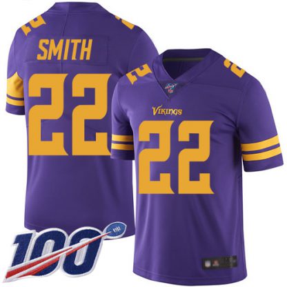 Nike Minnesota Vikings #22 Harrison Smith Purple Youth Stitched NFL Limited Rush 100th Season Jersey