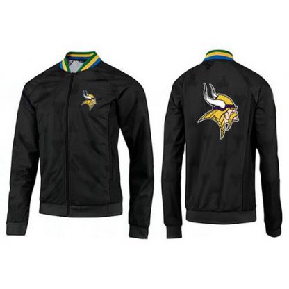 NFL Minnesota Minnesota Vikings Team Logo Jacket Black_3