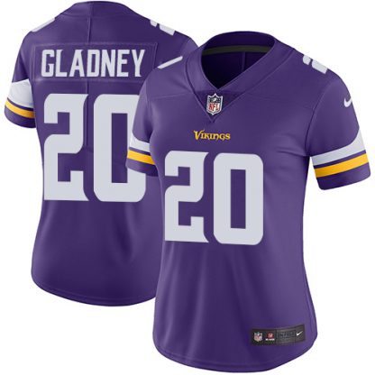 Nike Minnesota Vikings #20 Jeff Gladney Purple Team Color Women's Stitched NFL Vapor Untouchable Limited Jersey