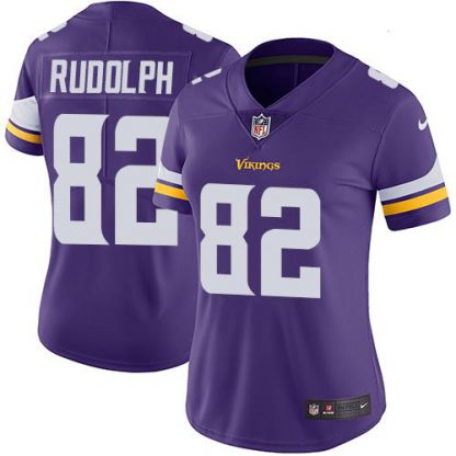 Nike Minnesota Vikings #82 Kyle Rudolph Purple Team Color Women's Stitched NFL Vapor Untouchable Limited Jersey