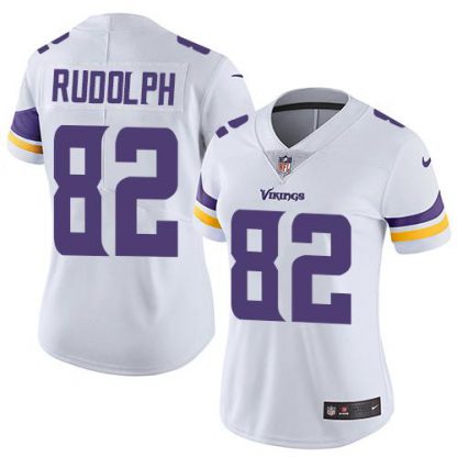 Nike Minnesota Vikings #82 Kyle Rudolph White Women's Stitched NFL Vapor Untouchable Limited Jersey