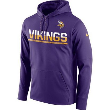 Men's Minnesota Minnesota Vikings Nike Purple Sideline Circuit Pullover Performance Hooded Sweatshirt