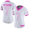 Nike Minnesota Vikings #7 Patrick Peterson White/Pink Women's Stitched NFL Limited Rush Fashion Jersey