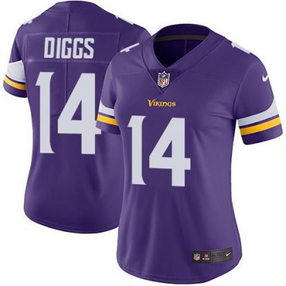 Nike Minnesota Vikings #14 Stefon Diggs Purple Team Color Women's Stitched NFL Vapor Untouchable Limited Jersey