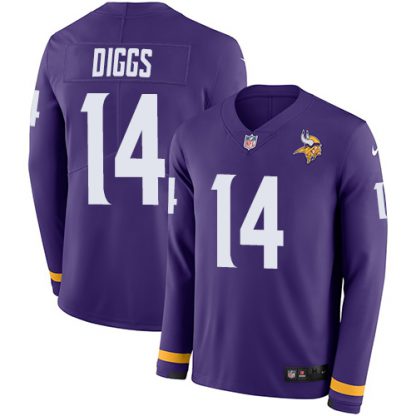 Nike Minnesota Vikings #14 Stefon Diggs Purple Team Color Youth Stitched NFL Limited Therma Long Sleeve Jersey
