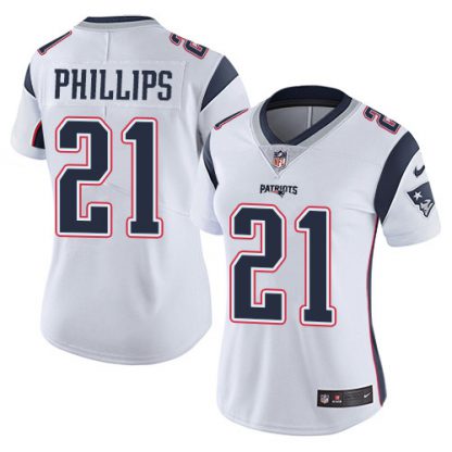 Nike New England Patriots #21 Adrian Phillips White Women's Stitched NFL Vapor Untouchable Limited Jersey