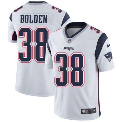 Nike New England Patriots #38 Brandon Bolden White Men's Stitched NFL Vapor Untouchable Limited Jersey