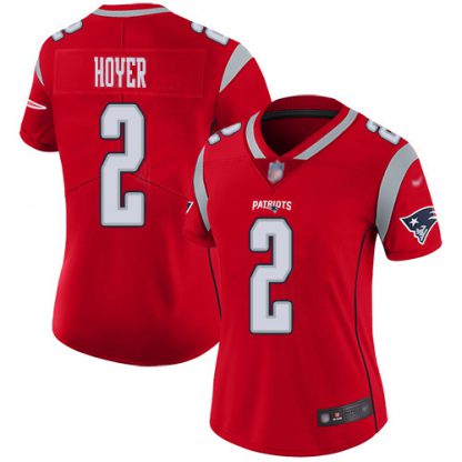 Nike New England Patriots #2 Brian Hoyer Red Women's Stitched NFL Limited Inverted Legend Jersey