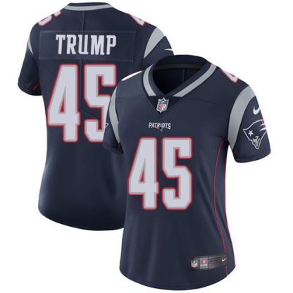 Nike New England Patriots #45 Donald Trump Navy Blue Team Color Women's Stitched NFL Vapor Untouchable Limited Jersey