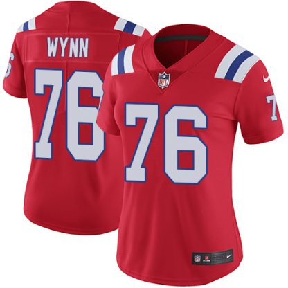 Nike New England Patriots #76 Isaiah Wynn Red Alternate Women's Stitched NFL Vapor Untouchable Limited Jersey