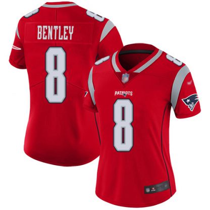Nike New England Patriots #8 Ja'Whaun Bentley Red Women's Stitched NFL Limited Inverted Legend Jersey