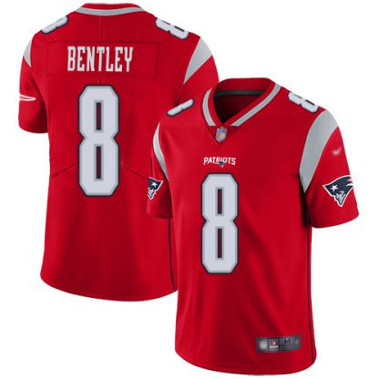 Nike New England Patriots #8 Ja'Whaun Bentley Red Men's Stitched NFL Limited Inverted Legend Jersey