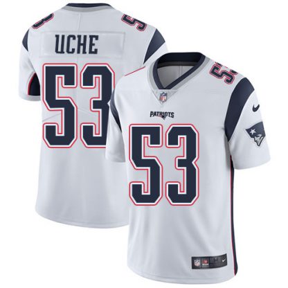Nike New England Patriots #53 Josh Uche White Men's Stitched NFL Vapor Untouchable Limited Jersey