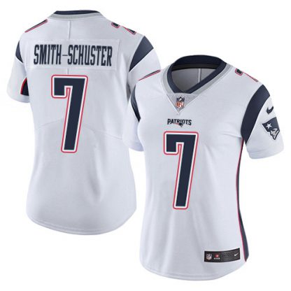 Nike New England Patriots #7 JuJu Smith-Schuster White Women's Stitched NFL Vapor Untouchable Limited Jersey