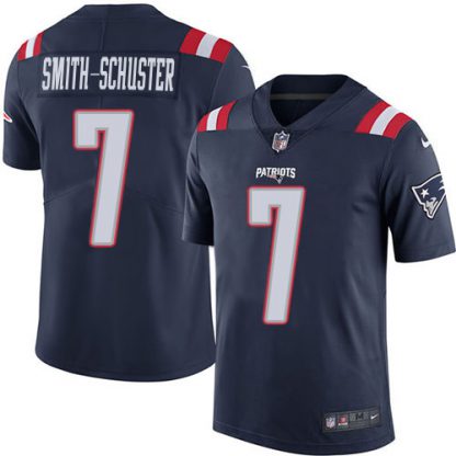 Nike New England Patriots #7 JuJu Smith-Schuster Navy Blue Youth Stitched NFL Limited Rush Jersey