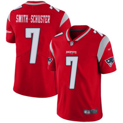 Nike New England Patriots #7 JuJu Smith-Schuster Red Youth Stitched NFL Limited Inverted Legend Jersey