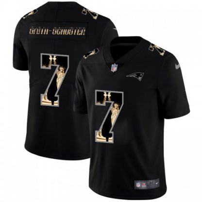New England New England Patriots #7 JuJu Smith-Schuster Carbon Black Vapor Statue Of Liberty Limited NFL Jersey