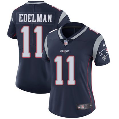 Nike New England Patriots #11 Julian Edelman Navy Blue Team Color Women's Stitched NFL Vapor Untouchable Limited Jersey