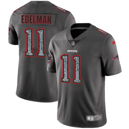 Nike New England Patriots #11 Julian Edelman Gray Static Youth Stitched NFL Vapor Untouchable Limited Jersey