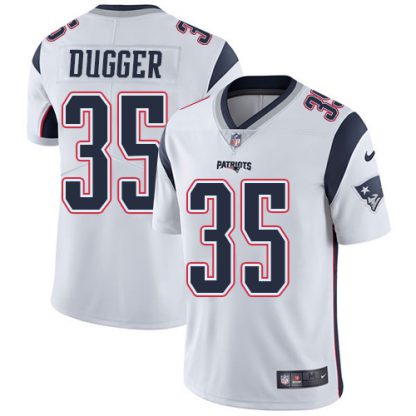 Nike New England Patriots #35 Kyle Dugger White Youth Stitched NFL Vapor Untouchable Limited Jersey