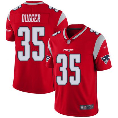 Nike New England Patriots #35 Kyle Dugger Red Youth Stitched NFL Limited Inverted Legend Jersey