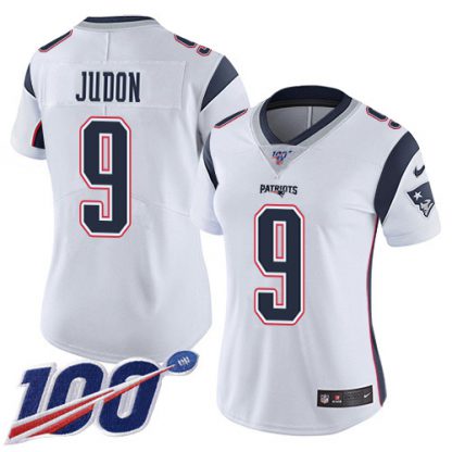 Nike New England Patriots #9 Matt Judon White Women's Stitched NFL 100th Season Vapor Limited Jersey