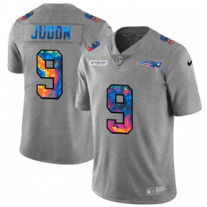 New England New England Patriots #9 Matt Judon Men's Nike Multi-Color 2020 NFL Crucial Catch NFL Jersey Greyheather