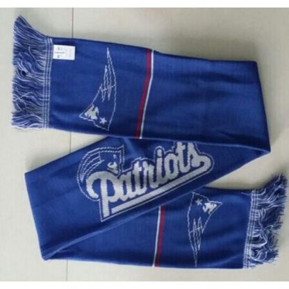 New England New England Patriots Blue Metallic Thread Scarf