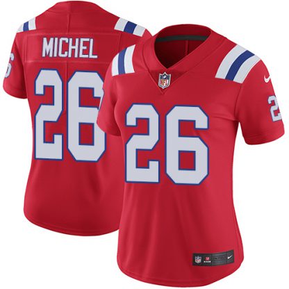 Nike New England Patriots #26 Sony Michel Red Alternate Women's Stitched NFL Vapor Untouchable Limited Jersey