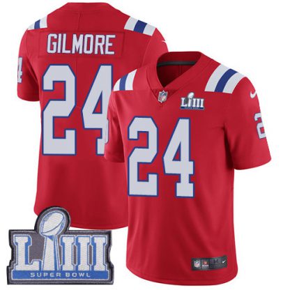 Nike New England Patriots #24 Stephon Gilmore Red Alternate Super Bowl LIII Bound Youth Stitched NFL Vapor Untouchable Limited Jersey