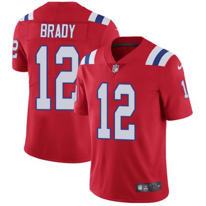 Nike New England Patriots #12 Tom Brady Red Alternate Youth Stitched NFL Vapor Untouchable Limited Jersey