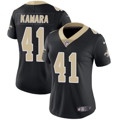 Nike New Orleans Saints #41 Alvin Kamara Black Team Color Women's Stitched NFL Vapor Untouchable Limited Jersey