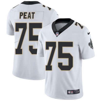 Nike New Orleans Saints #75 Andrus Peat White Youth Stitched NFL Vapor Untouchable Limited Jersey