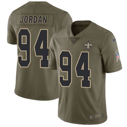 Nike New Orleans Saints #94 Cameron Jordan Olive Youth Stitched NFL Limited 2017 Salute to Service Jersey