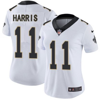 Nike New Orleans Saints #11 Deonte Harris White Women's Stitched NFL Vapor Untouchable Limited Jersey