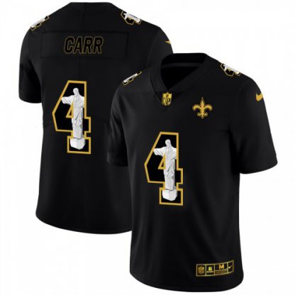 New Orleans New Orleans Saints #4 Derek Carr Nike Carbon Black Vapor Cristo Redentor Limited NFL Jersey