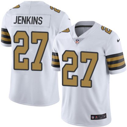 Nike New Orleans Saints #27 Malcolm Jenkins White Youth Stitched NFL Limited Rush Jersey