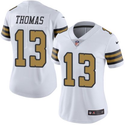 Nike New Orleans Saints #13 Michael Thomas White Women's Stitched NFL Limited Rush Jersey