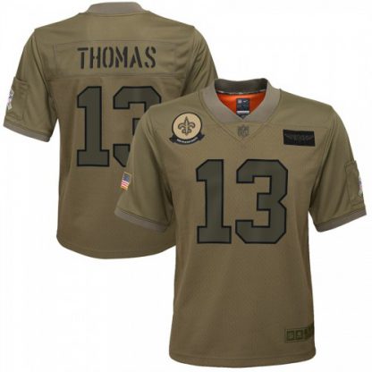 Youth New Orleans New Orleans Saints #13 Michael Thomas Nike Camo 2019 Salute to Service Game Jersey
