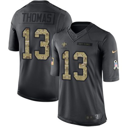Nike New Orleans Saints #13 Michael Thomas Black Youth Stitched NFL Limited 2016 Salute to Service Jersey