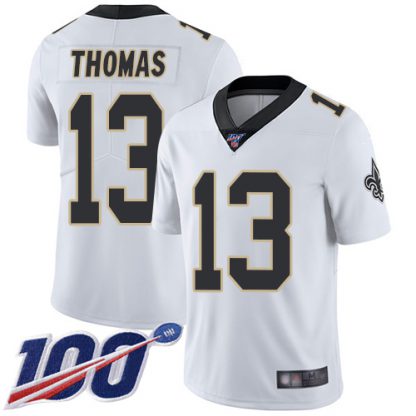 Nike New Orleans Saints #13 Michael Thomas White Youth Stitched NFL 100th Season Vapor Limited Jersey
