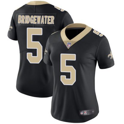 Nike New Orleans Saints #5 Teddy Bridgewater Black Team Color Women's Stitched NFL Vapor Untouchable Limited Jersey