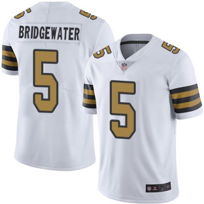 Nike New Orleans Saints #5 Teddy Bridgewater White Men's Stitched NFL Limited Rush Jersey