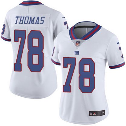 Nike New York Giants #78 Andrew Thomas White Women's Stitched NFL Limited Rush Jersey