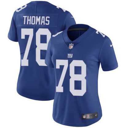 Nike New York Giants #78 Andrew Thomas Royal Blue Team Color Women's Stitched NFL Vapor Untouchable Limited Jersey